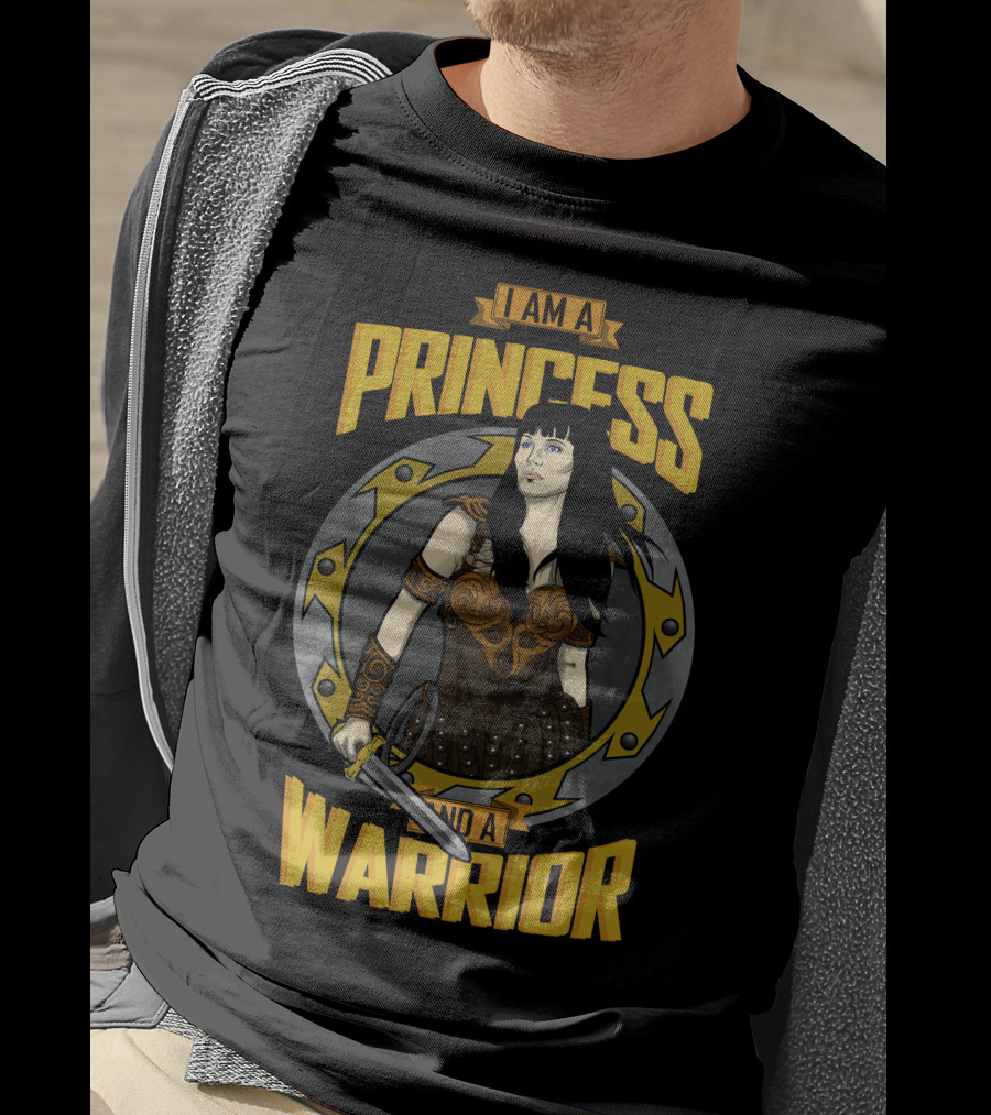 I Am A Princess And A Warrior With Sword In Armor Circle T-Shirt