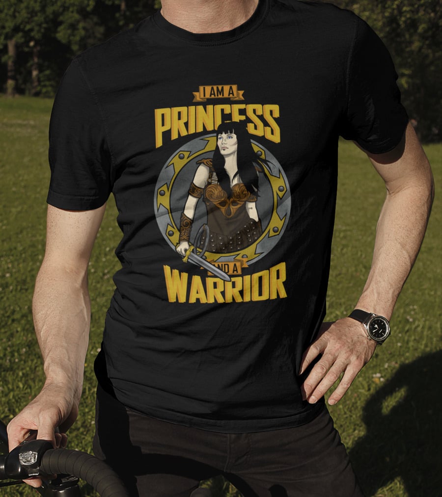 I Am A Princess And A Warrior With Sword In Armor Circle T-Shirt