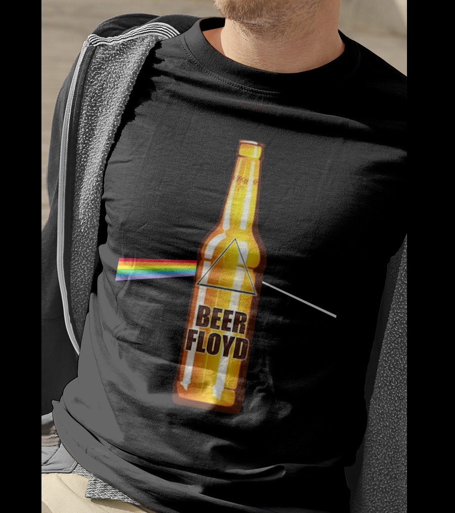 Beer Floyd Prism Bottle Rainbow Dark Side T-Shirt