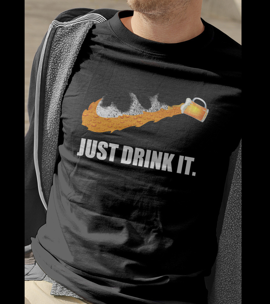 Love Beer Just Drink It Foamy Beer Swoosh Mug T-Shirt