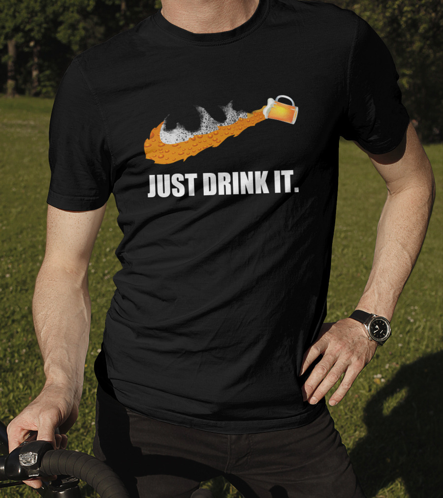 Love Beer Just Drink It Foamy Beer Swoosh Mug T-Shirt