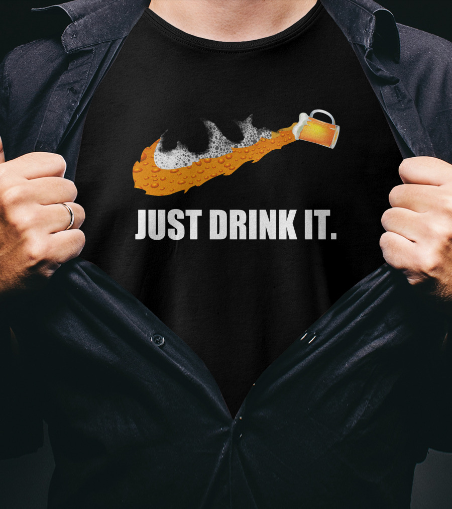 Love Beer Just Drink It Foamy Beer Swoosh Mug T-Shirt