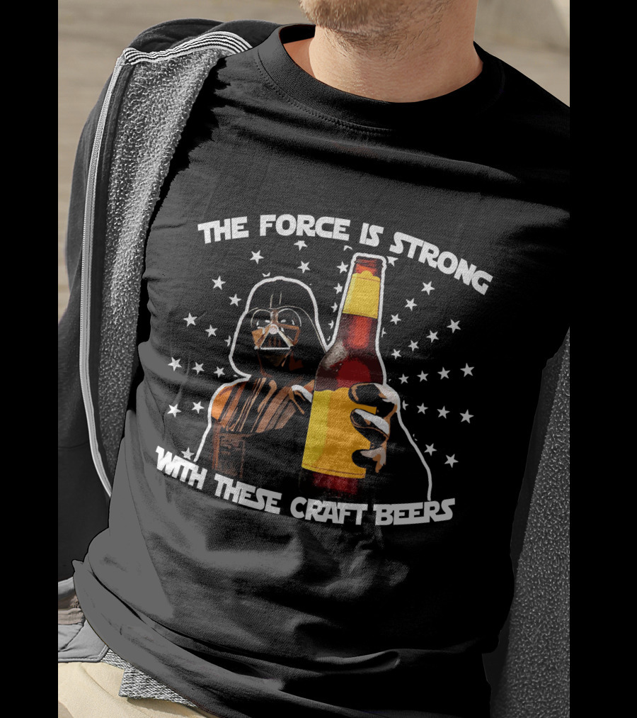 The Force Is Strong With These Craft Beers Star Wars Darth Vader Beer Bottle T-Shirt