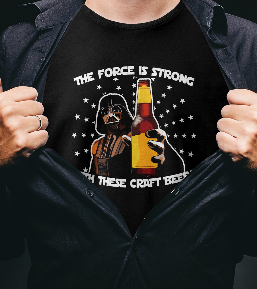 The Force Is Strong With These Craft Beers Star Wars Darth Vader Beer Bottle T-Shirt