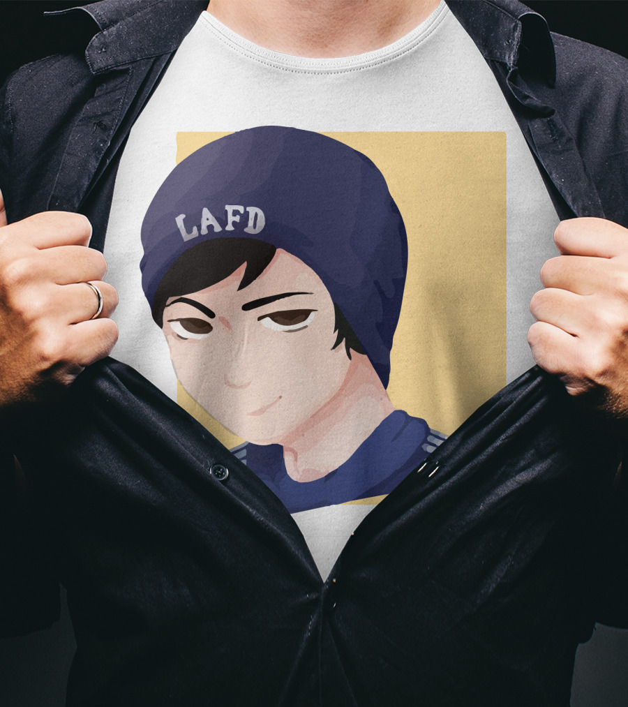 Quackity LAFD Beanie T-Shirt