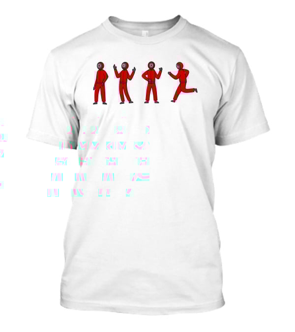 Squid Game Guards Red Jumpsuits Circle Triangle Square Running T-Shirt