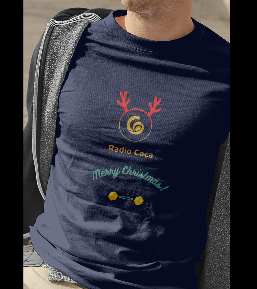 Radio Caca Merry Christmas Antlers T-Shirt