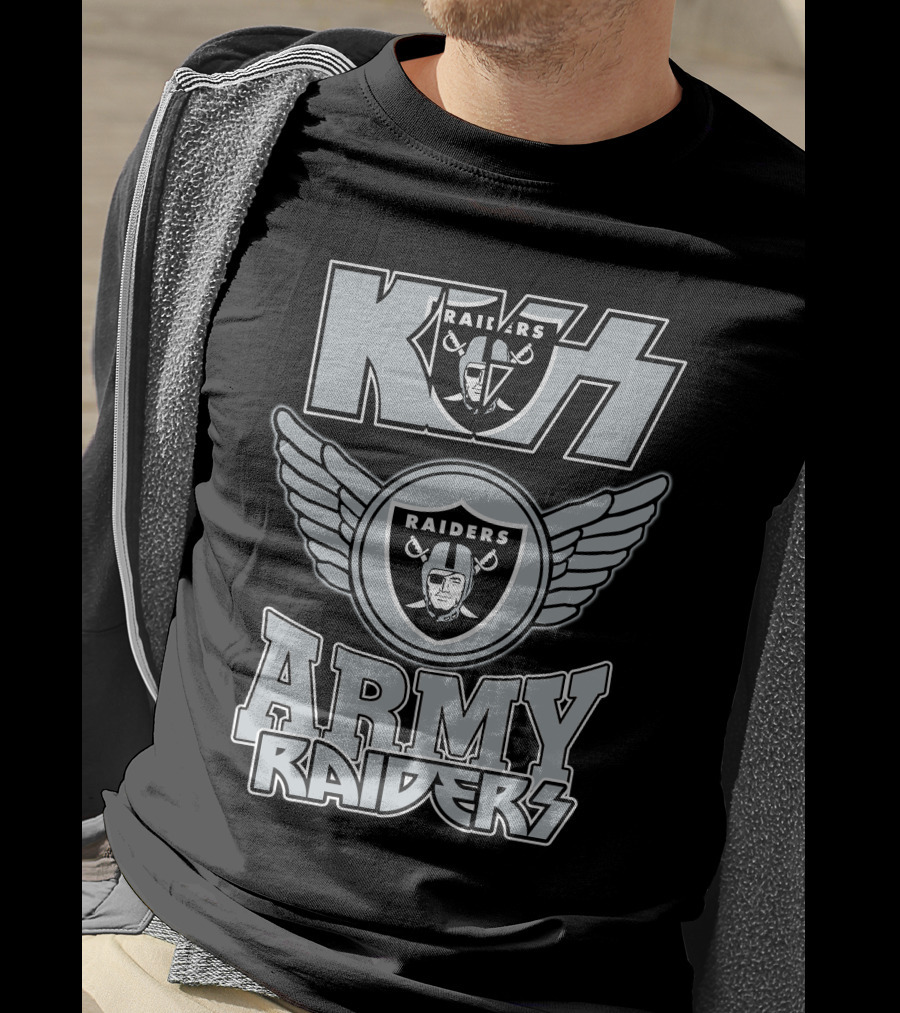 Kiss Raiders Army Las Vegas NFL121 T-Shirt