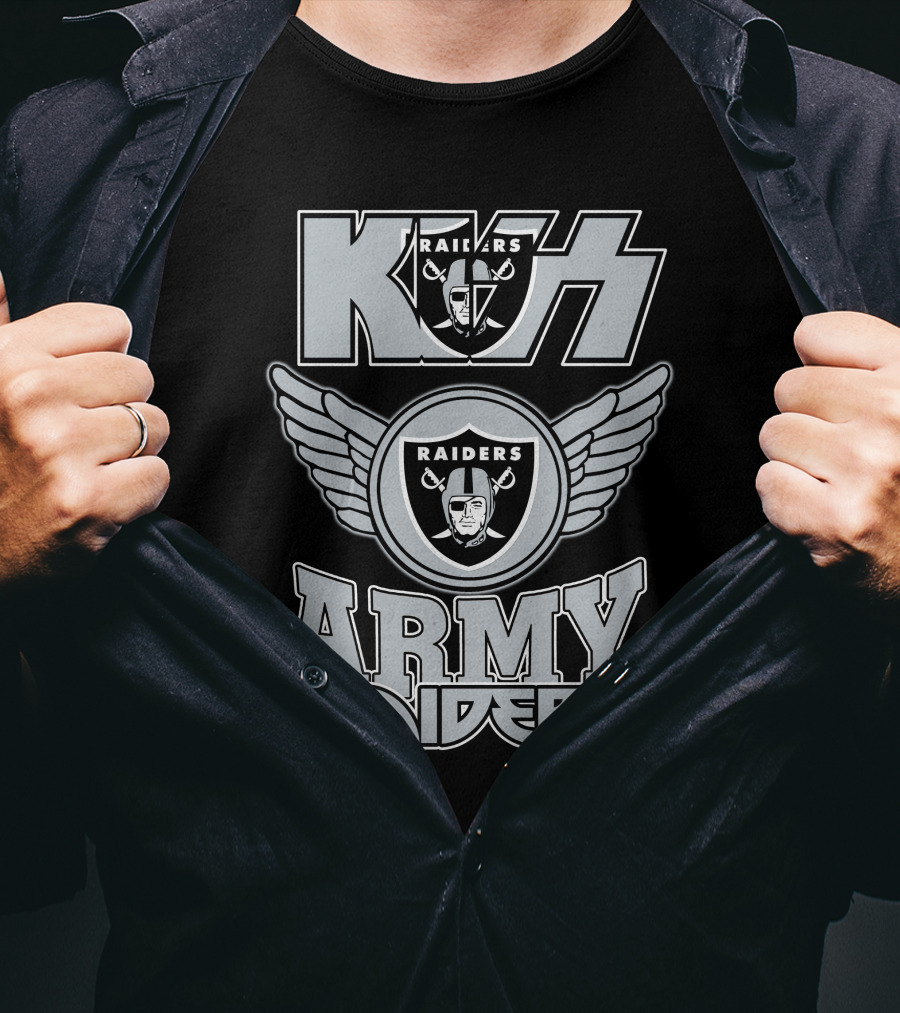 Kiss Raiders Army Las Vegas NFL121 T-Shirt