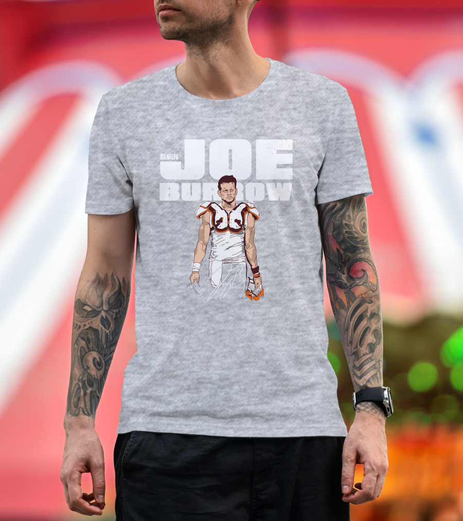 NFLPA Joe Burrow Football Pads T-Shirt