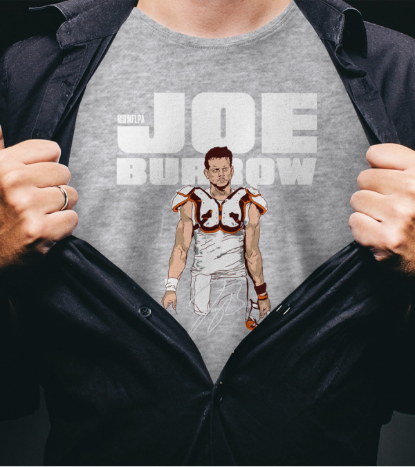 NFLPA Joe Burrow Football Pads T-Shirt