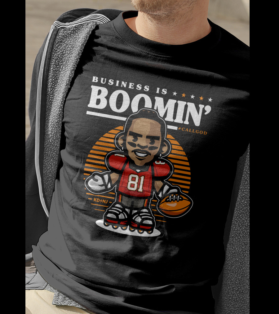 Business Is Boomin’ #CallGod 81 Football Cartoon T-Shirt