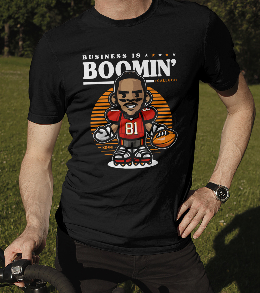 Business Is Boomin’ #CallGod 81 Football Cartoon T-Shirt