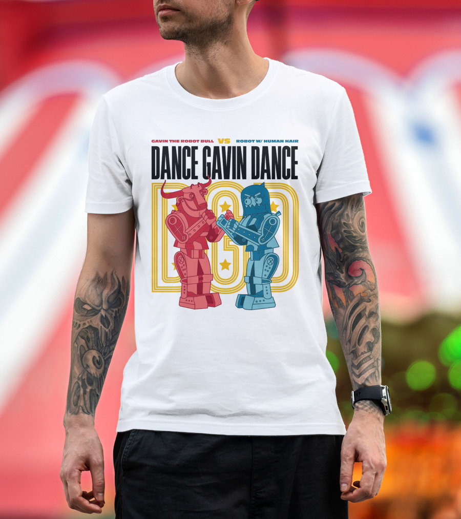Gavin the Robot Bull Vs Robot with Human Hair Dance Gavin Dance T-Shirt