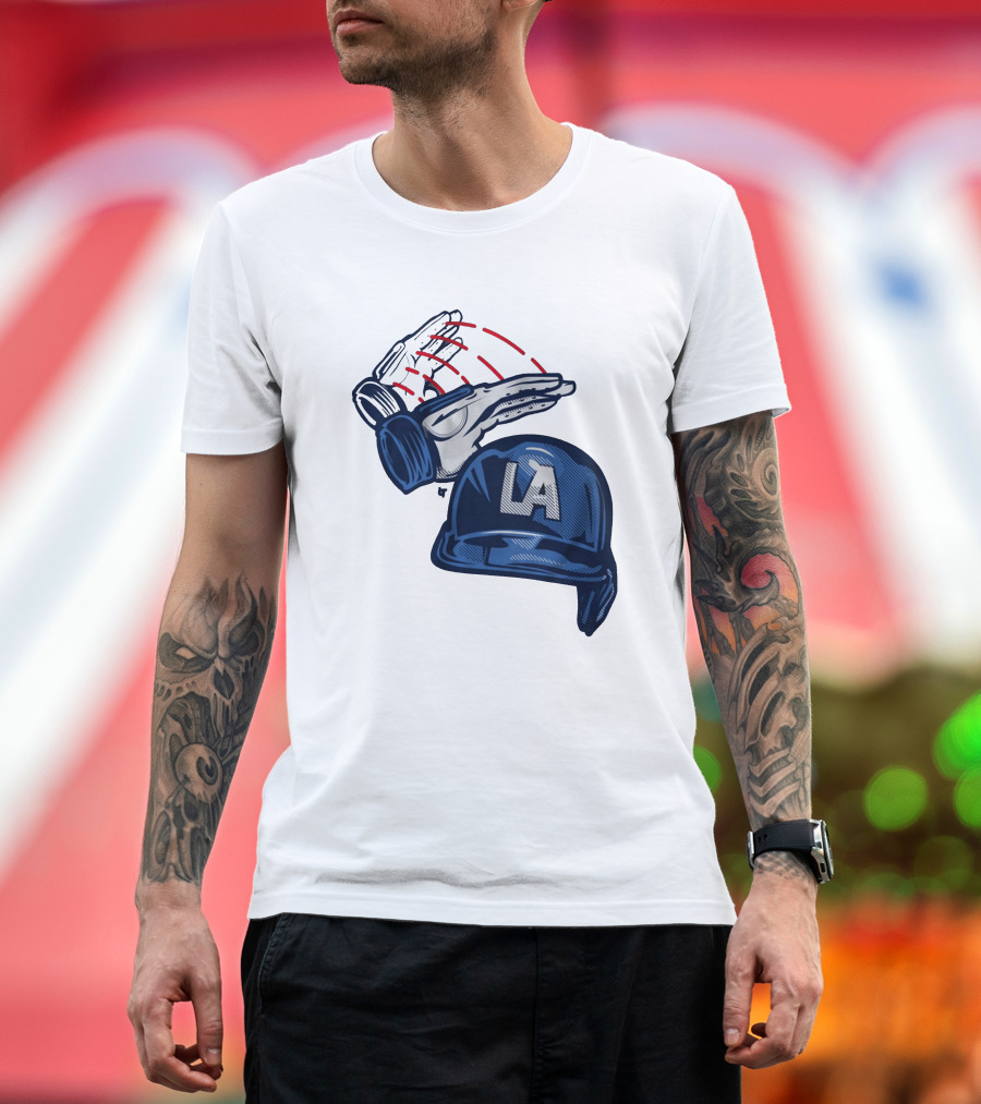 DUNK ON 'EM LA Helmet Hands Signal T-Shirt