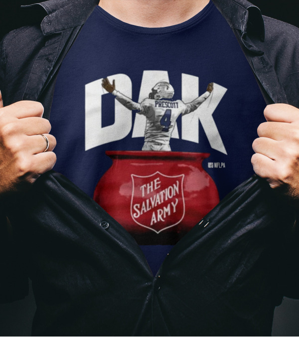 Dak Prescott NFLPA The Salvation Army Red Kettle T-Shirt