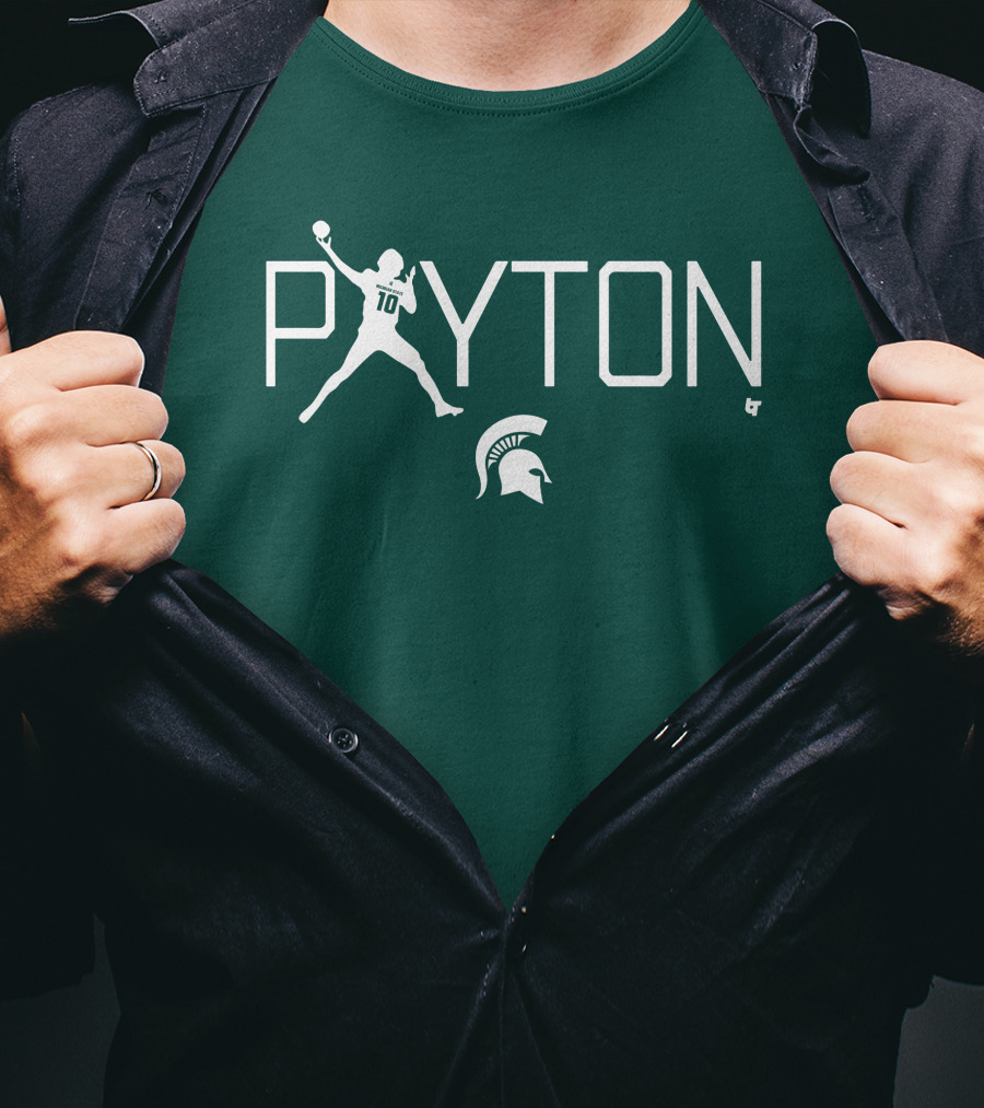 BreakingT Payton Thorne Michigan State Football Spartan Helmet T-Shirt