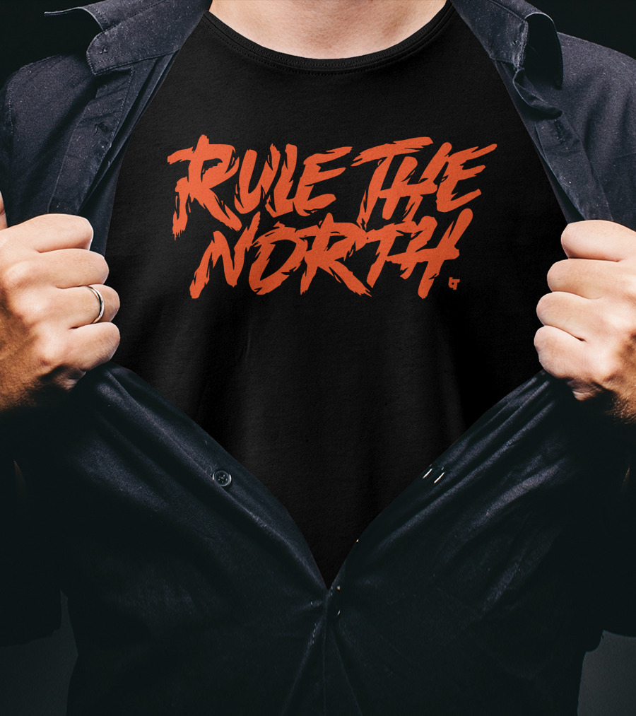 Rule The North Orange Bold Text T-Shirt