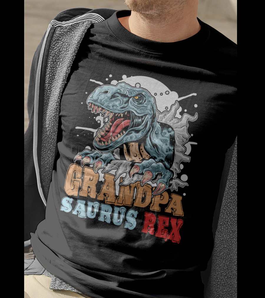 Grandpasaurus Rex Dinosaur Grandpa T-Shirt