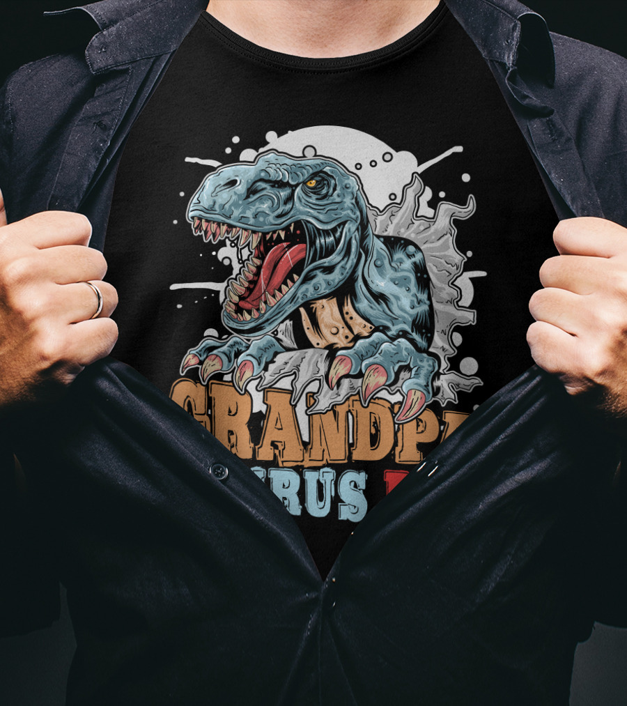 Grandpasaurus Rex Dinosaur Grandpa T-Shirt