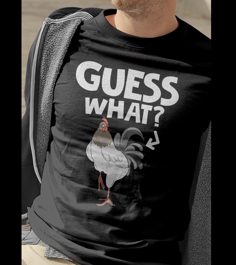 Guess What Chicken Butt Funny Country Farm Animal Joke T-Shirt