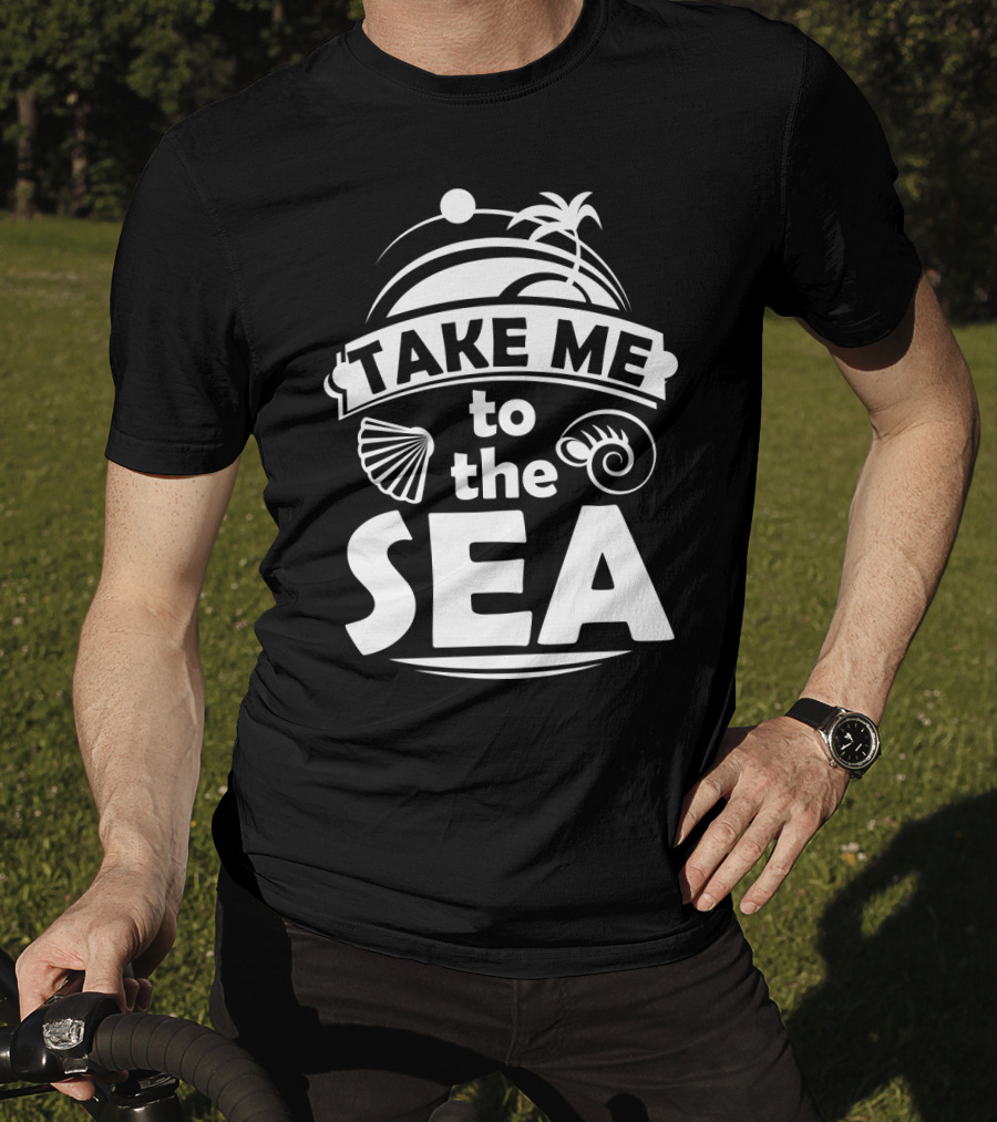 Take Me To The Sea Palm Trees And Seashells T-Shirt