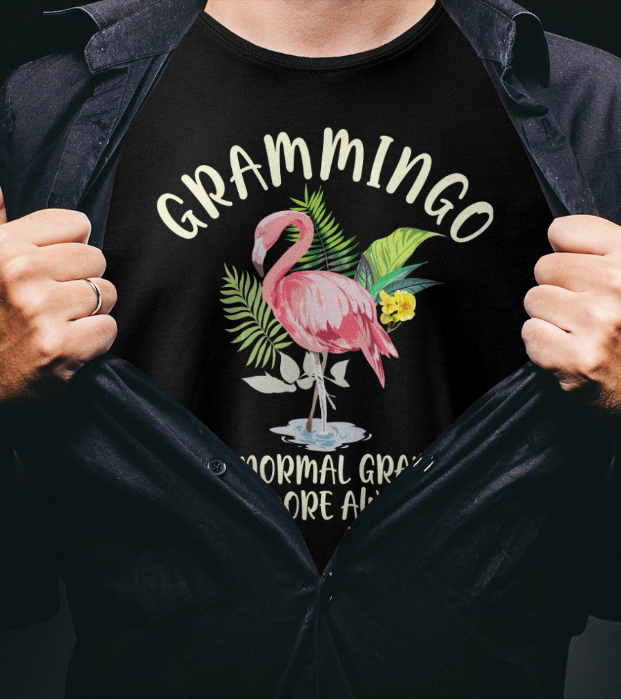 Grammingo Flamingo Like A Normal Grandma Only More Awesome Tropical T-Shirt