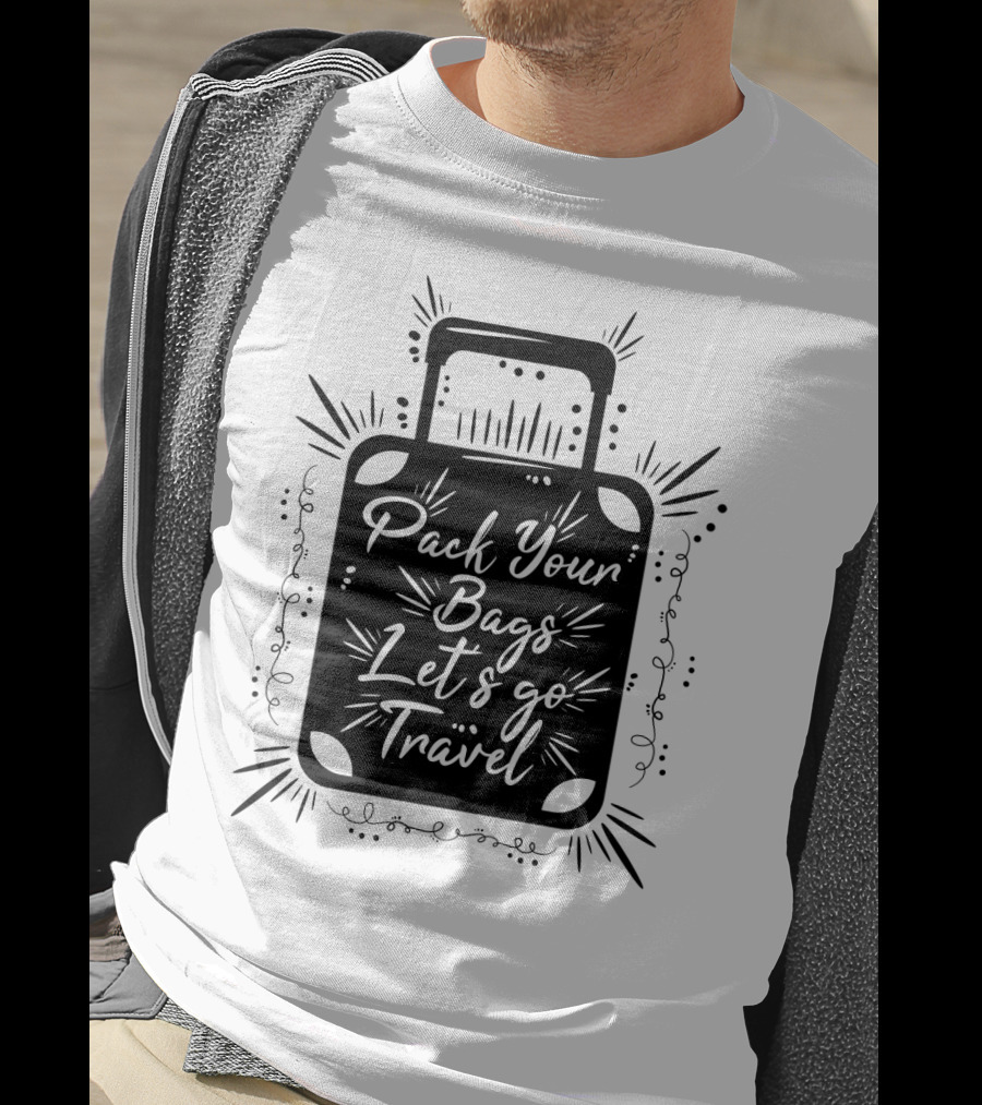 Pack Your Bags Let's Go Travel Adventure Suitcase T-Shirt