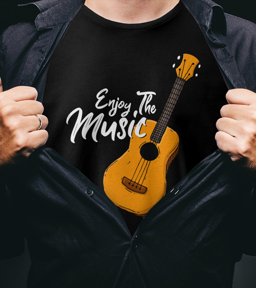 Enjoy The Music Acoustic Guitar T-Shirt