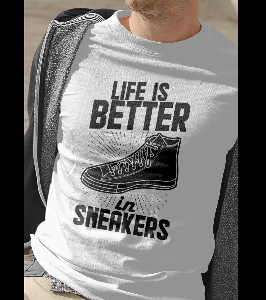 Life Is Better In Sneakers Retro High-Top T-Shirt