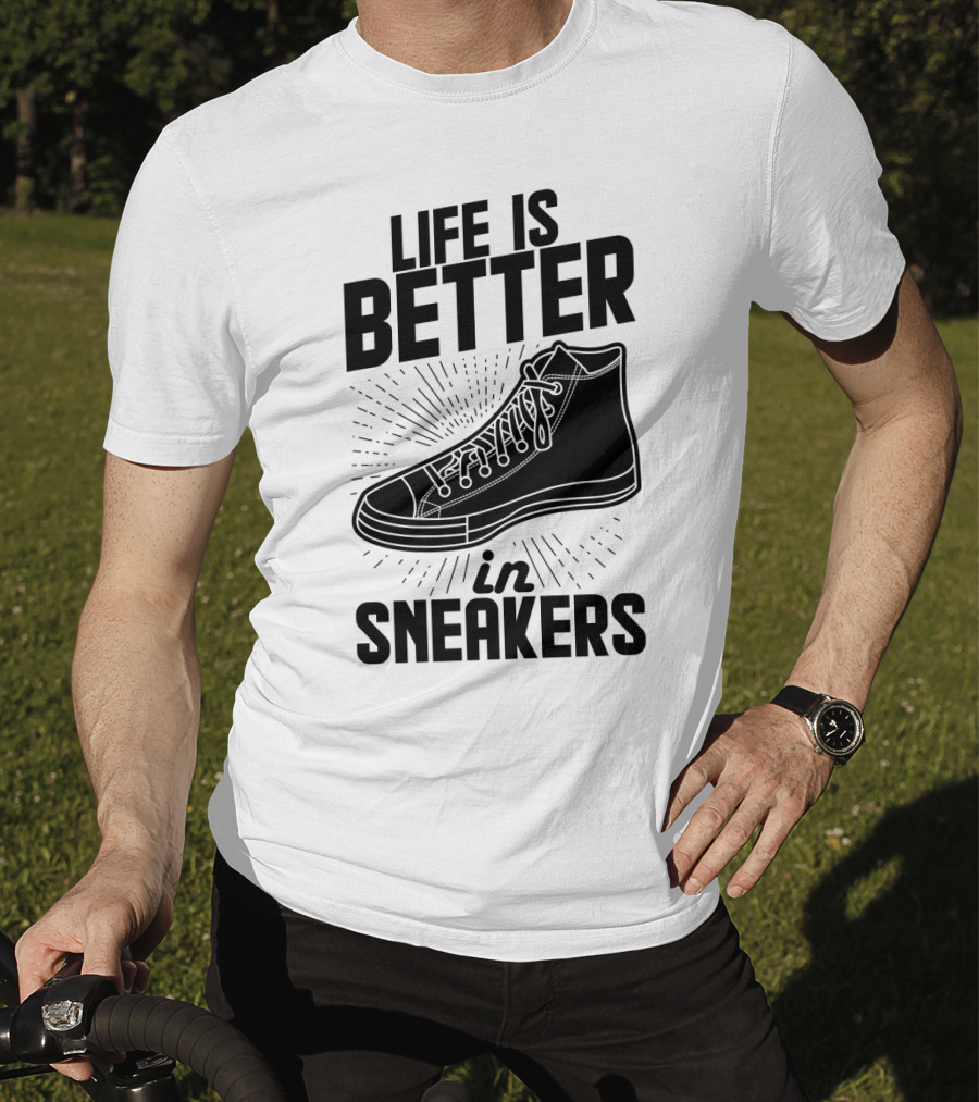 Life Is Better In Sneakers Retro High-Top T-Shirt