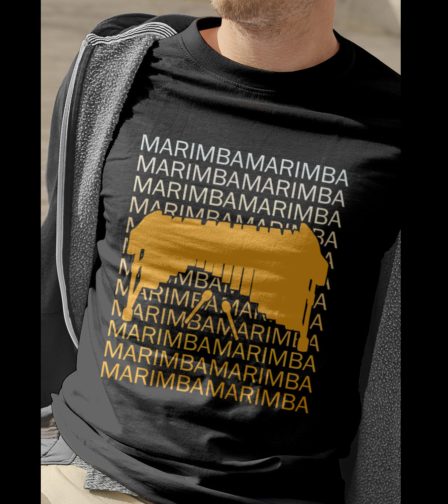 Marimba Marimba Marimba Yellow Instrument T-Shirt