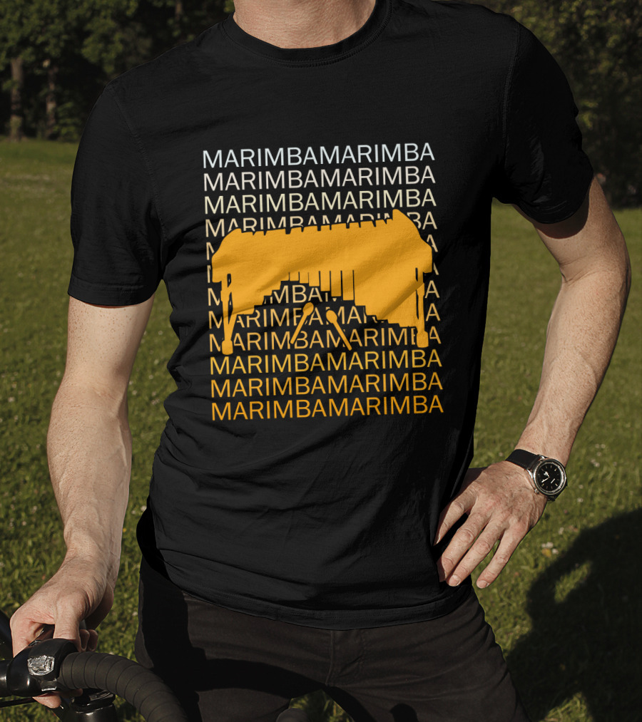 Marimba Marimba Marimba Yellow Instrument T-Shirt