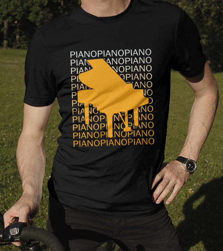 Piano Humor Repeated Piano T-Shirt