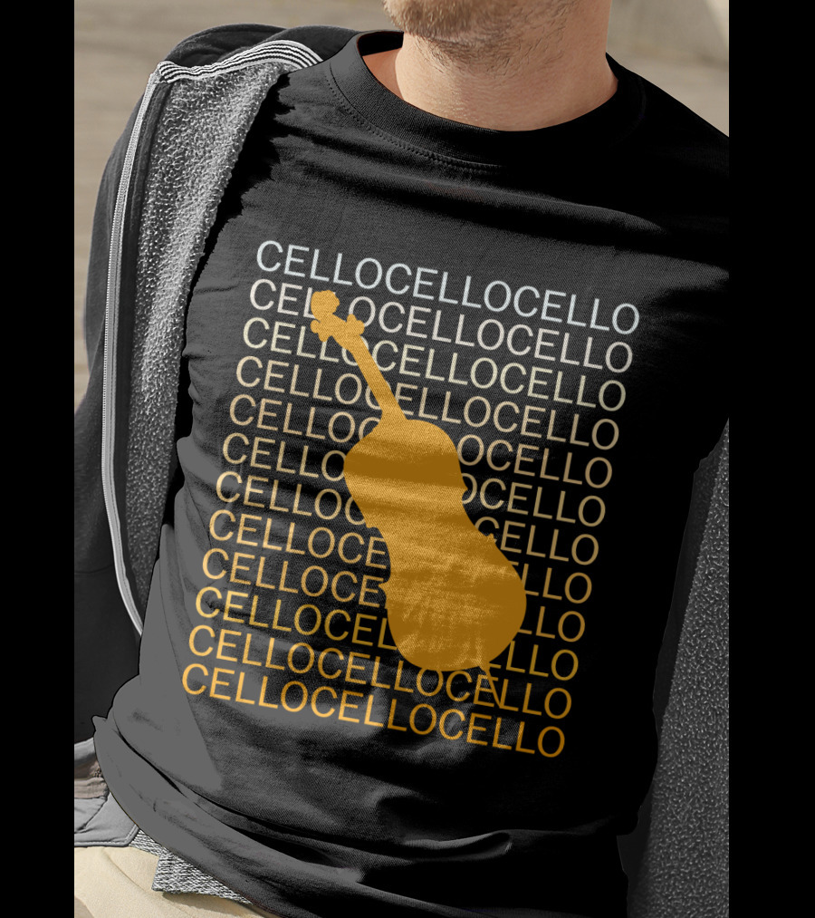 Cello Repeated Bold Pattern With Orange T-Shirt