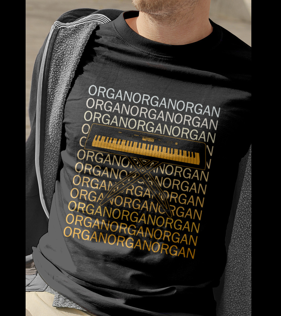 ORGAN ORGAN ORGAN Repeated Keyboard With Stand T-Shirt