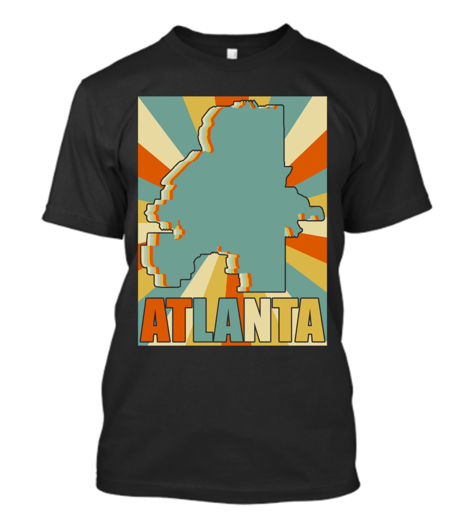 ATLANTA Retro Map T-Shirt