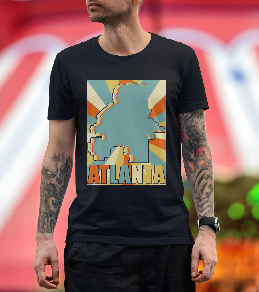 ATLANTA Retro Map T-Shirt