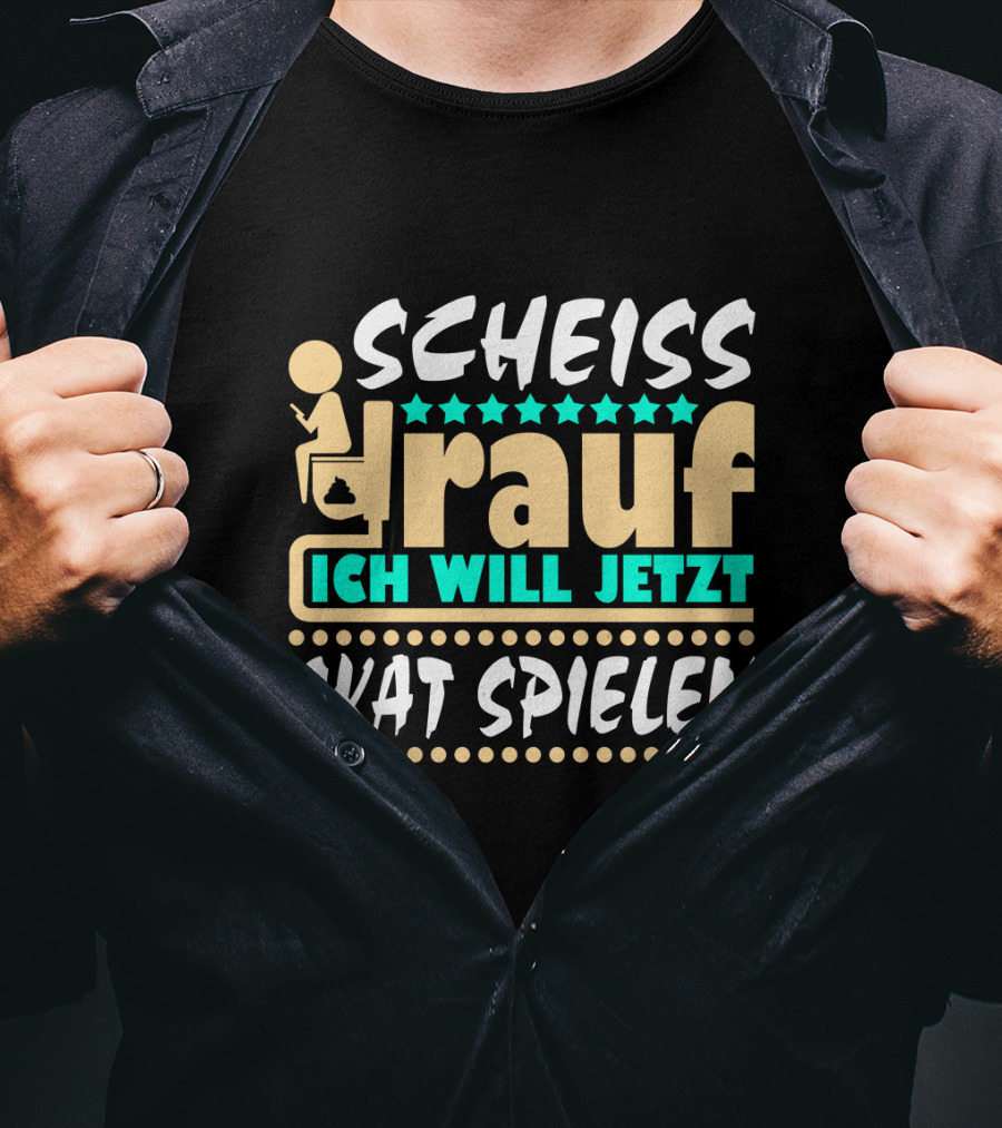 Scheiss Drauf Ich Will Jetzt Skat Spielen Lustiger Spruch Skatspieler Kartenspiel T-Shirt
