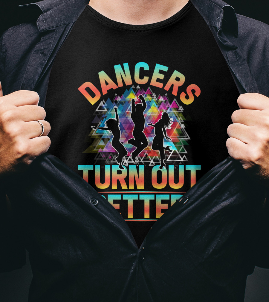 Dancers Turn Out Better Vibrant Silhouettes Triangles T-Shirt