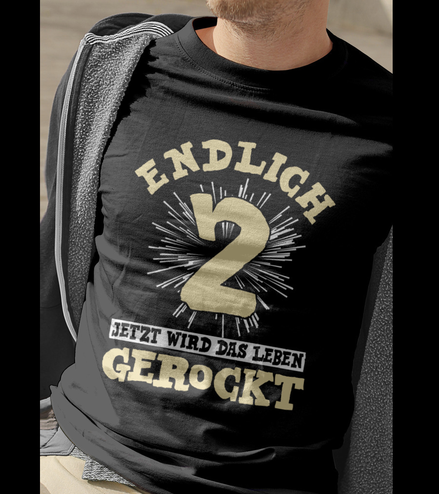 Endlich 2 Jetzt Wird Das Leben Gerockt Kindergeburtstag T-Shirt