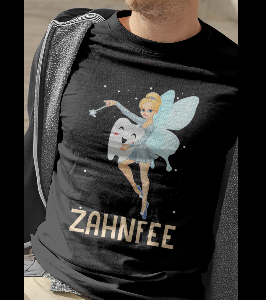 Zahnfee Fairy With Happy Tooth And Wand T-Shirt