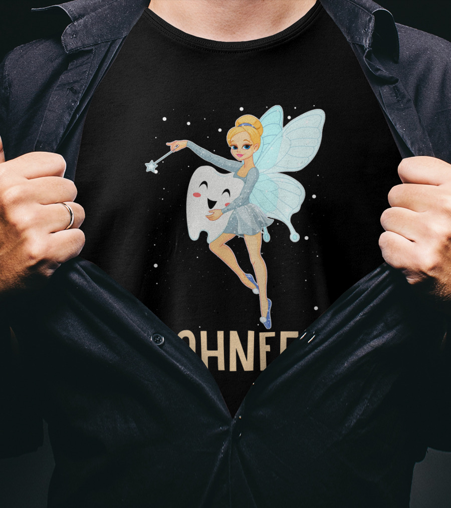 Zahnfee Fairy With Happy Tooth And Wand T-Shirt