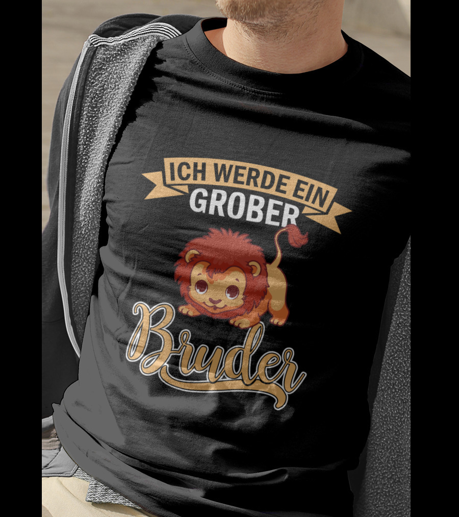 Ich Werde Ein Großer Bruder Löwe T-Shirt