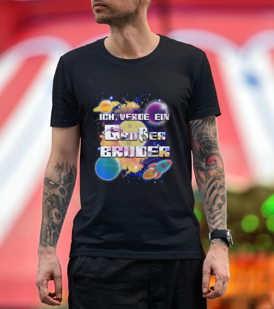 Ich Werde Ein Großer Bruder Rakete Astronaut T-Shirt