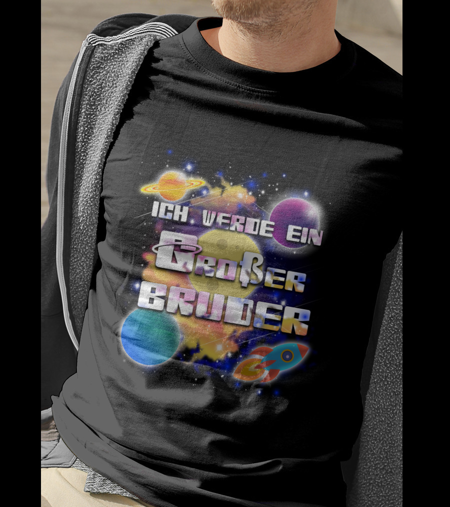 Ich Werde Ein Großer Bruder Rakete Astronaut T-Shirt