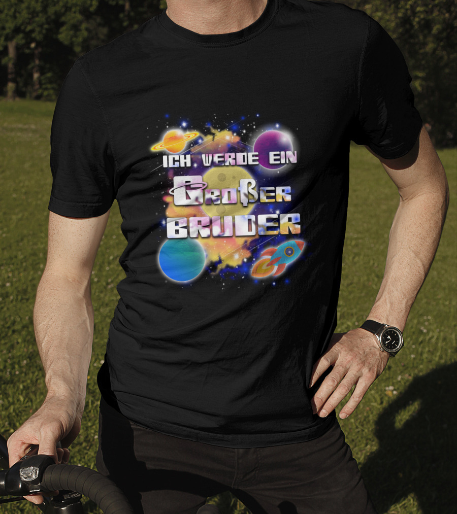 Ich Werde Ein Großer Bruder Rakete Astronaut T-Shirt