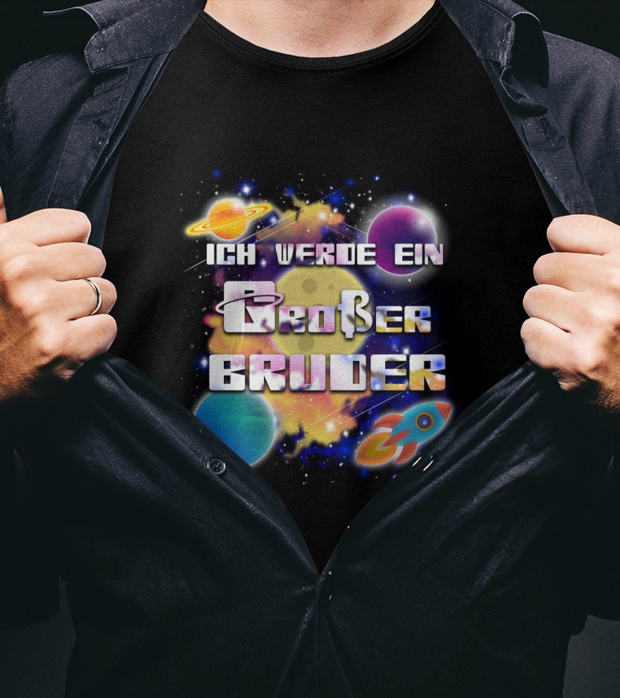 Ich Werde Ein Großer Bruder Rakete Astronaut T-Shirt