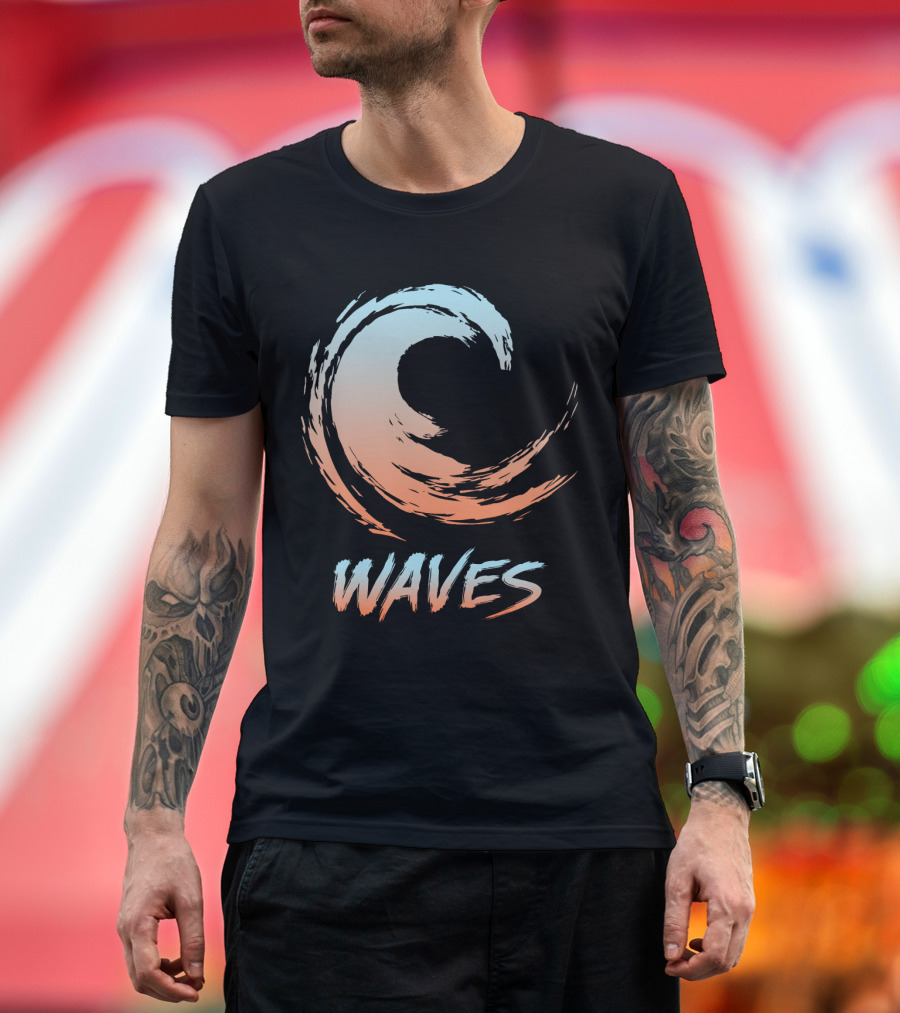 Waves Gradient Brushstroke T-Shirt