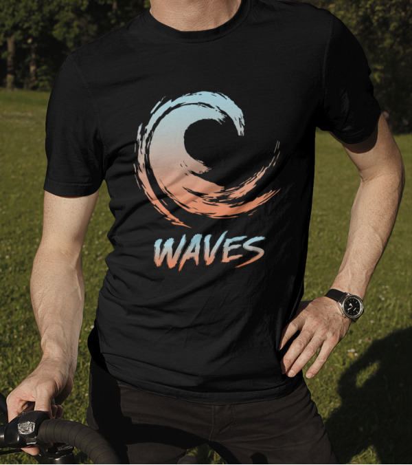 Waves Gradient Brushstroke T-Shirt